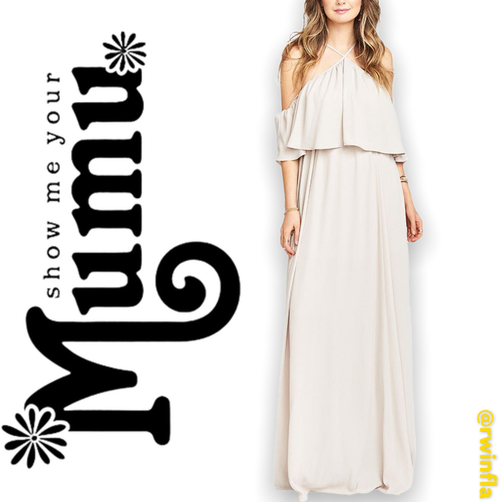 MUMU Bridesmaid Rebecca Ruffle Maxi Dress Formal